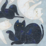 ハンカチ：黒猫白猫